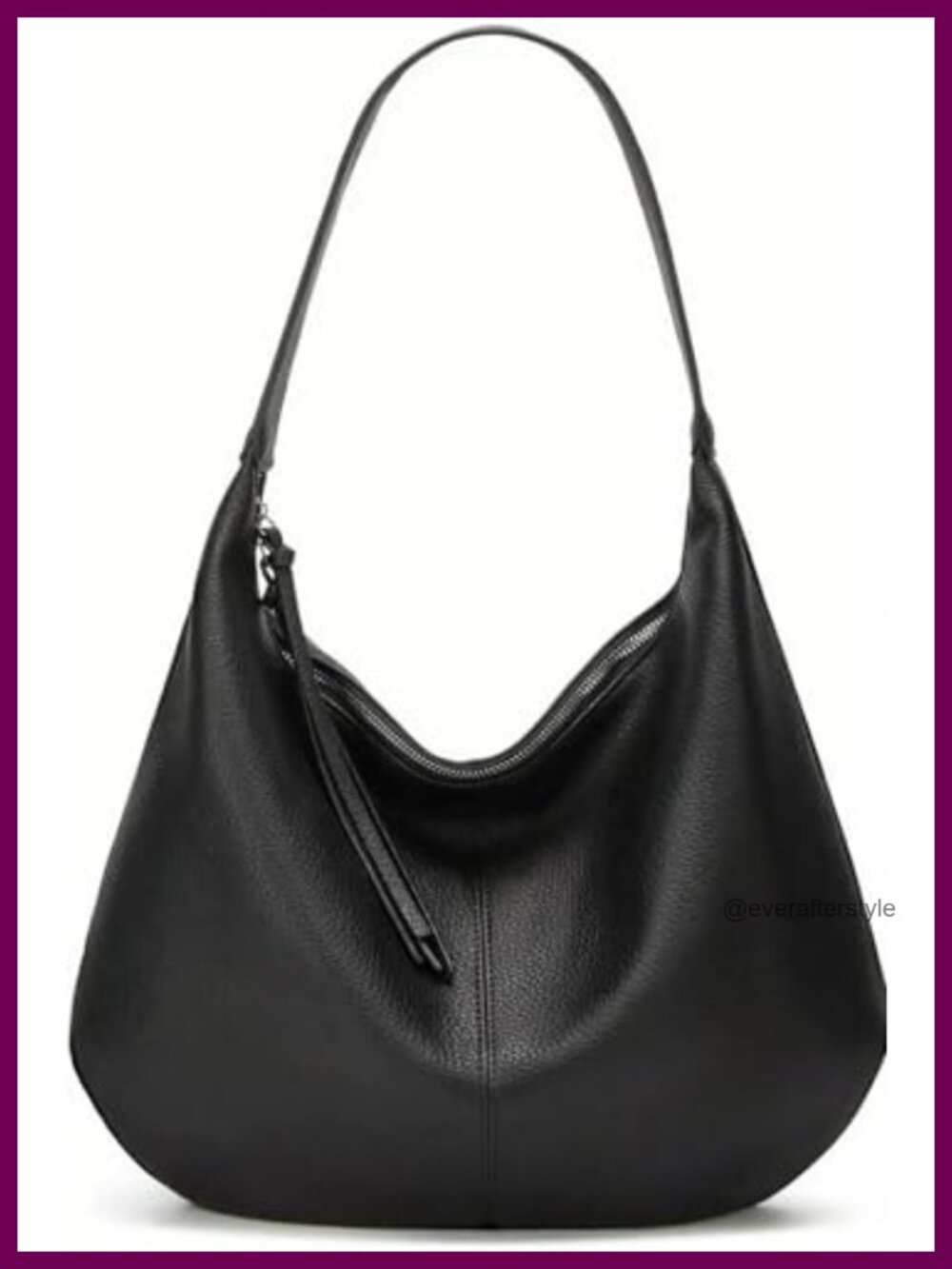 Slouchy Hobo Bag Soft Vegan Leather Tote Shoulder Bucket Purse